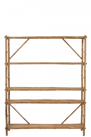 Biblioteca Bamboo, Fibre naturale, Maro, 160x40x195 cm [1]