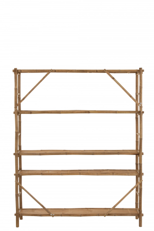 Biblioteca Bamboo, Fibre naturale, Maro, 160x40x195 cm [3]