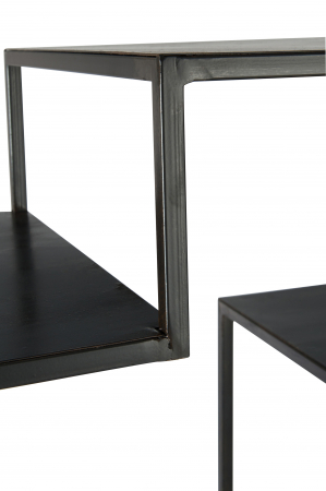 Biblioteca cu 6 niveluri, Metal/Fier, Negru, 101x39x185.4 cm [3]