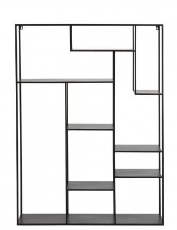 Biblioteca, Metal/Fier, Negru, 110x25x150.5 cm [1]
