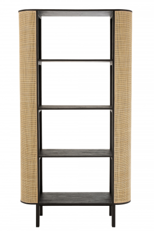 Biblioteca Molly , Lemn, Negru, 100x40x190 cm [1]