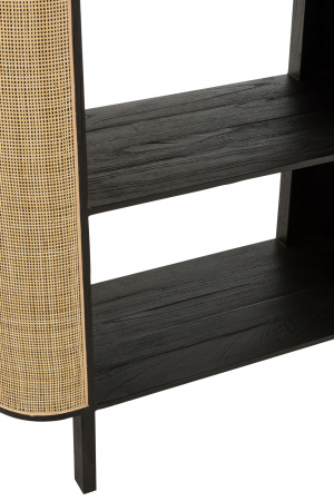 Biblioteca Molly , Lemn, Negru, 100x40x190 cm [4]