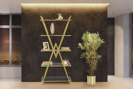 Biblioteca piramida cm 80x44,7x180 [7]