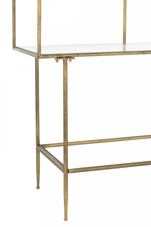 Biblioteca Shelves, Metal, Auriu, 100x40x200 cm [3]