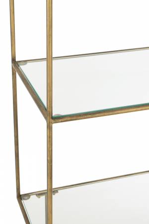Biblioteca Shelves, Metal, Auriu, 100x40x200 cm [5]