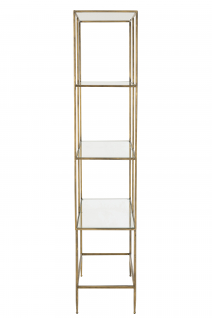 Biblioteca Shelves, Metal, Auriu, 100x40x200 cm [2]