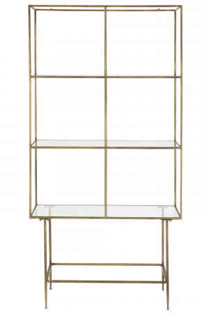 Biblioteca Shelves, Metal, Auriu, 100x40x200 cm [1]