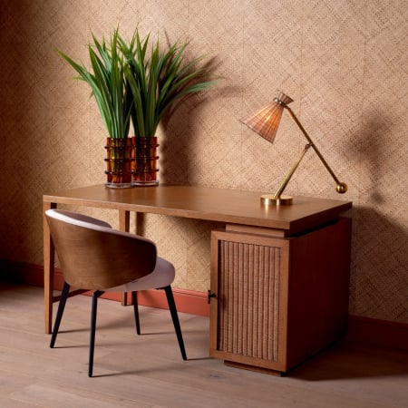 Birou Borchard, furnir stejar caramel, Dimensiuni: W. 140 | D. 73.5 | H. 77.5   [1]