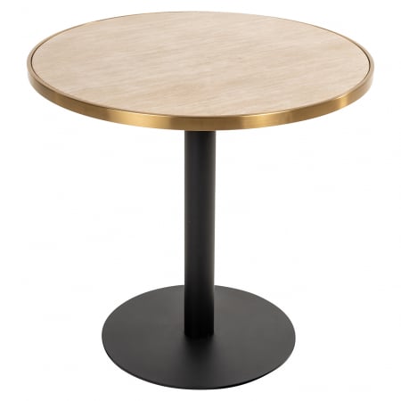 Import - Masa bistro Brazza 80Ø (bej), Dims: 75.0 x 80.0 x 80.0 cm