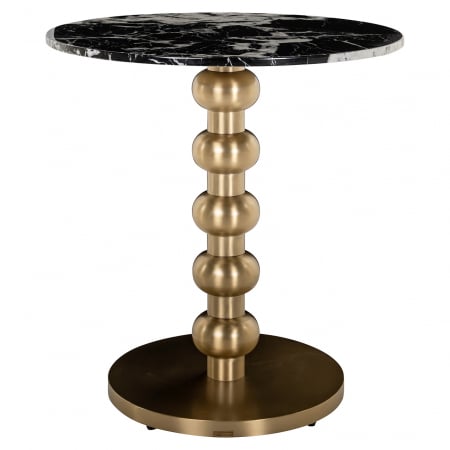 Import - Masă bistro Witlox 75Ø (negru/auriu), Dims: 76.0 x 75.0 x 75.0 cm