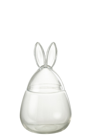 DINING - Bol cu capac, Iepure, Sticlă Transparent S