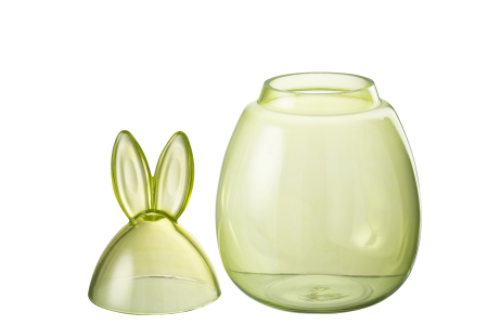 Bol cu capac, Iepure, sticla verde L [1]