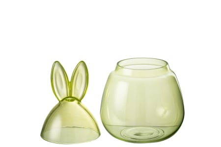 Bol cu capac, Iepure, sticla verde S [1]