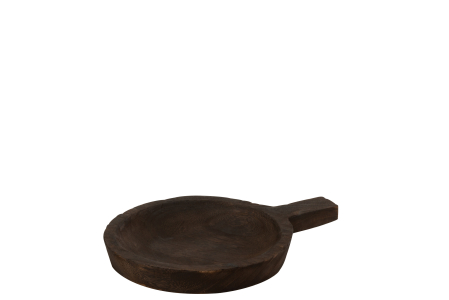 Accesorii - Bol decorativ, Lemn, Maro, 36x27x4.5