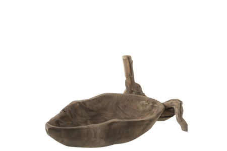 Accesorii - Bol decorativ, Lemn, Natural, 35x19x12.5
