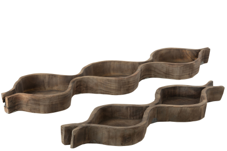 Bol decorativ, Lemn, Natural, 86x20.5x6 [1]