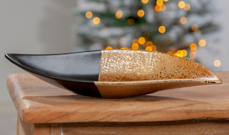 SALE % - Bol decorativ, TOMAR, ceramica, 14X41X5.5 cm