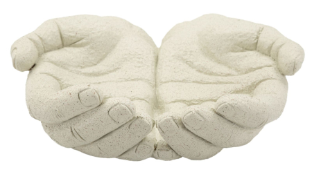SALE % - Bol Hands, aspect piatra, cm 22.7x20x7.3 