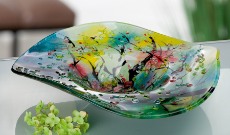 SALE % - Bol Nicosia, Sticla, Multicolor, 48x12.5x48 cm
