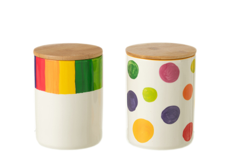 SALE % - Borcan de depozitare, ASS2, Polka Dot/Stripe