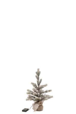 IN STOC - Brad de Craciun artificial LED, Material sintetic, Verde, 25x25x50
