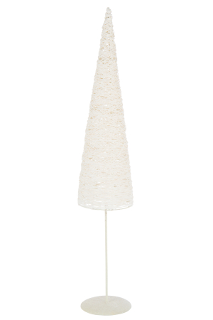 Brad de Craciun pe baza de metal/hartie alb, L | L 15X l 15X H 85 cm [1]