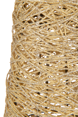 Brad de Craciun pe baza de metal/hartie, auriu, L | L 15X l 15X H 85 cm [1]