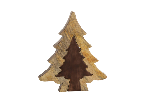 Coronite si Brazi - Brad Puzzle, Lemn /Natur L