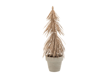 Coronite si Brazi - Bradut in ghiveci, Material sintetic, Auriu, 7x7x22