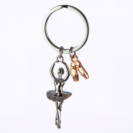 Accesorii - Breloc, Balerina, Balerina, Metal, argintiu, PU 12, L. 3,5 cm, H. 9 cm