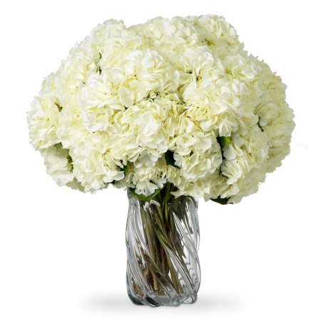 DECORATIUNI - Buchet de hortensie tonuri albe, real touch, 48 buc/2 soiuri