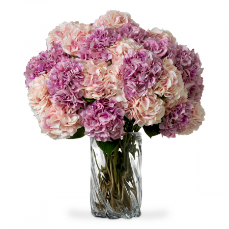 DECORATIUNI - Buchet de hortensie tonuri de roz, real touch, 48 buc/2 soiuri, Dims: Approximately | Ø 75  (CM)