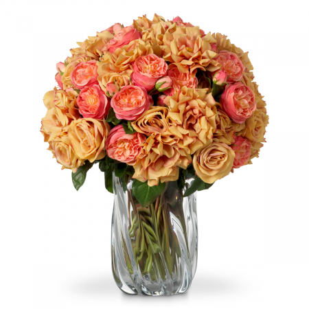 DECORATIUNI - Buchet de trandafiri, real touch, 72 buc/3 soiuri, Dims: Approximately | Ø 60  (CM)