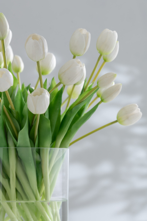 Buchet plante artificiale, Material sintetic, Alb , 16.5x10x45.5 [2]