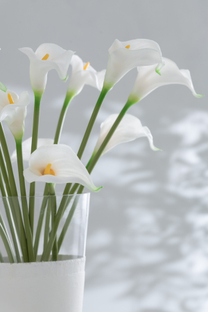 Buchet plante artificiale, Material sintetic, Alb , 20x10.5x37 [1]