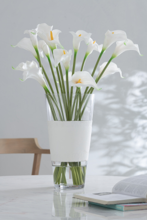 DECORATIUNI - Buchet plante artificiale, Material sintetic, Alb , 20x10.5x37