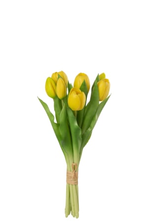 IN STOC - Buchet plante artificiale, Material sintetic, Galben, 12.5x9x31.5