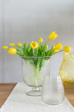 IN STOC - Buchet plante artificiale, Material sintetic, Galben, 16.5x10x45.5