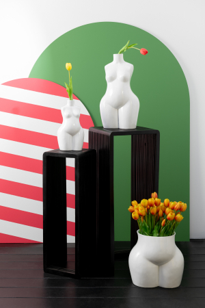 SALE % - Buchet plante artificiale, Material sintetic, Portocaliu, 16.5x10x45.5