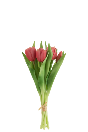 SALE % - Buchet plante artificiale, Material sintetic, Roz, 12.5x9x31.5