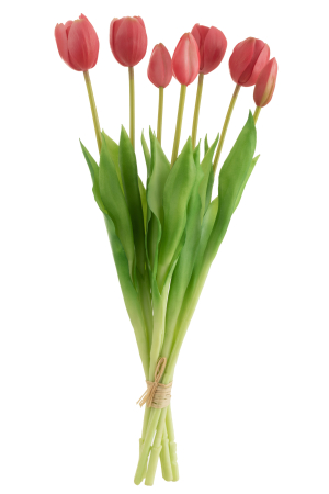 SALE % - Buchet plante artificiale, Material sintetic, Roz, 16.5x10x45.5