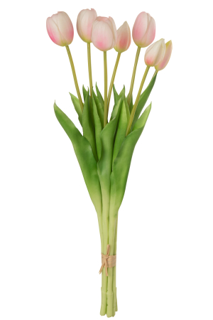 Buchet plante artificiale, Material sintetic, Roz, 16.5x10x45.5 [1]