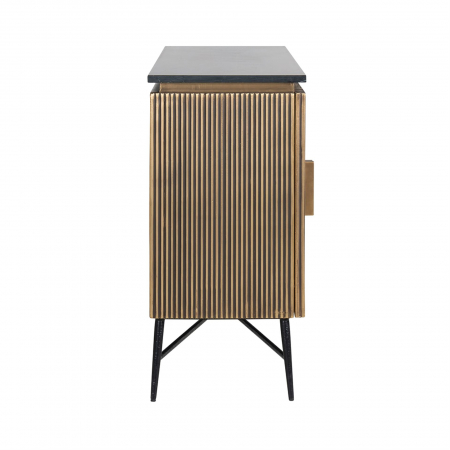 Bufet Ironville, Alama/Marmura/Fier, Maro, 80x160x40 cm [2]