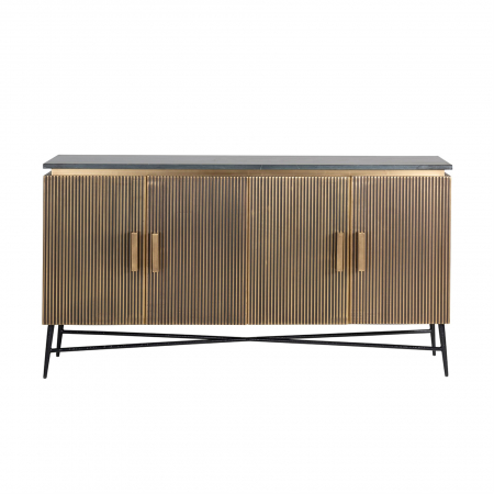 Bufet Ironville, Alama/Marmura/Fier, Maro, 80x160x40 cm [1]