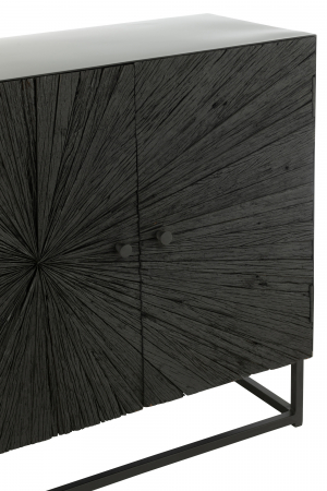 Bufet, Shanil, Lemn/Metal, Negru, 120 cm [6]