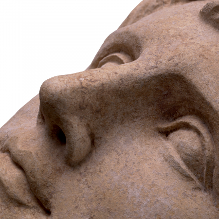 Bust al împăratului Augustus finisaj gresie, Dims: W. 30 | D. 25 | H. 26  (CM) [7]