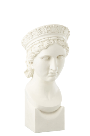 Bust Doamna din rasina alba | L 25.5X l 23.5X H 50.5 cm [1]