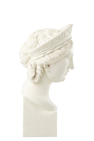 Bust Doamna din rasina alba | L 25.5X l 23.5X H 50.5 cm [2]