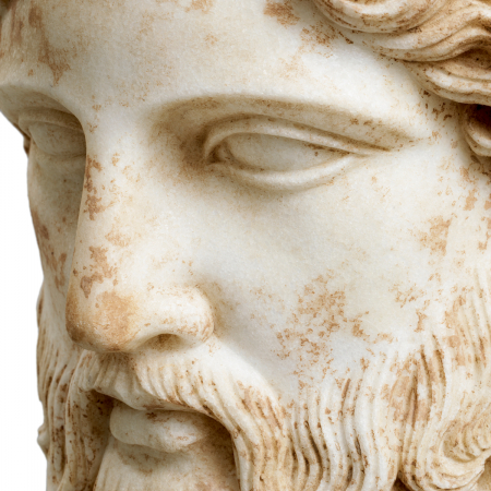 Bust Hermes cu aspect antic din marmură, Dims: L. 25 | W. 28 | H. 49.5  (CM) [6]