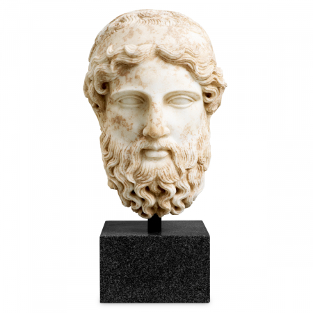 Bust Hermes cu aspect antic din marmură, Dims: L. 25 | W. 28 | H. 49.5  (CM) [2]